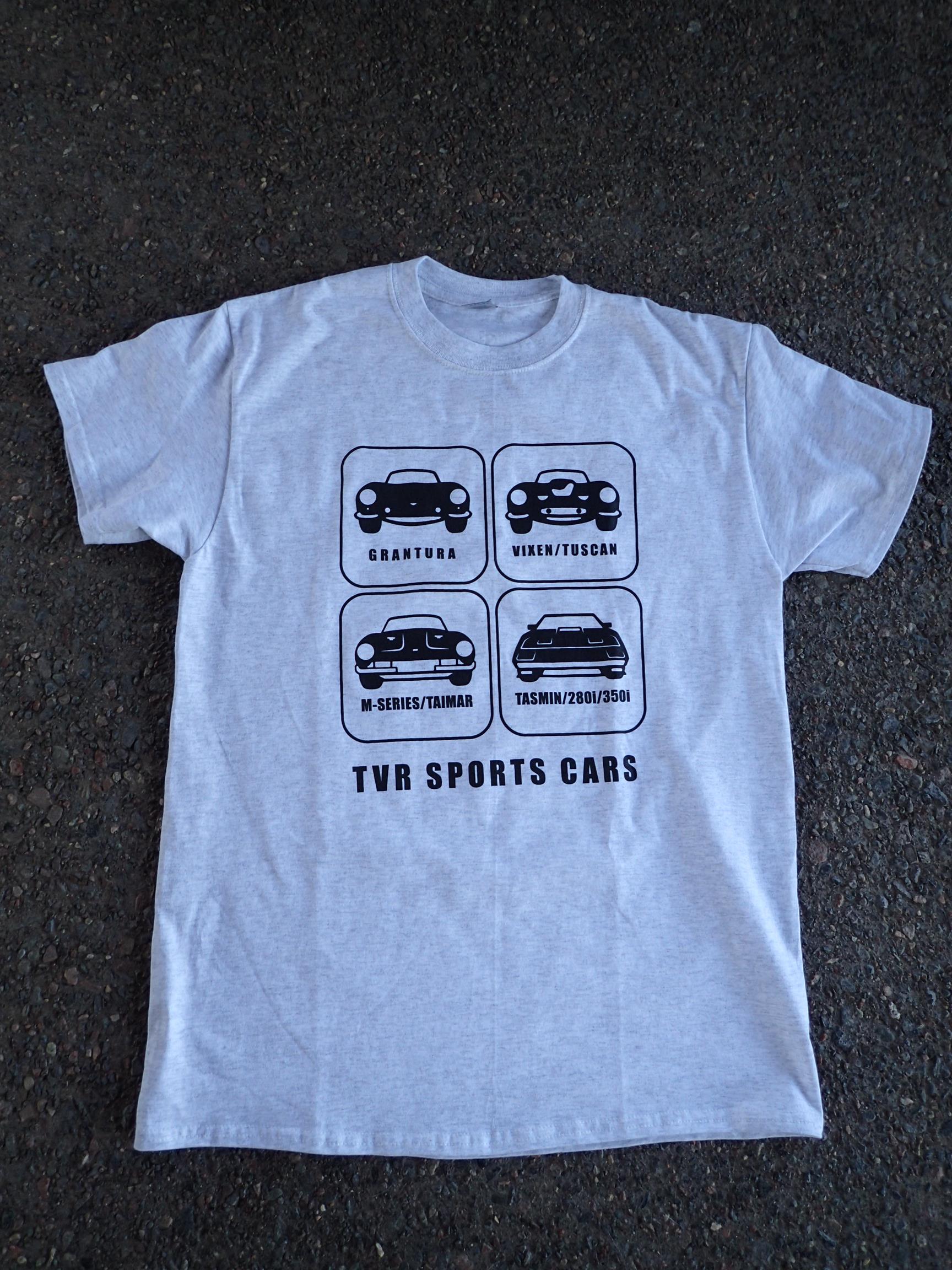 TVR Sports Cars Tee - Gray - Small