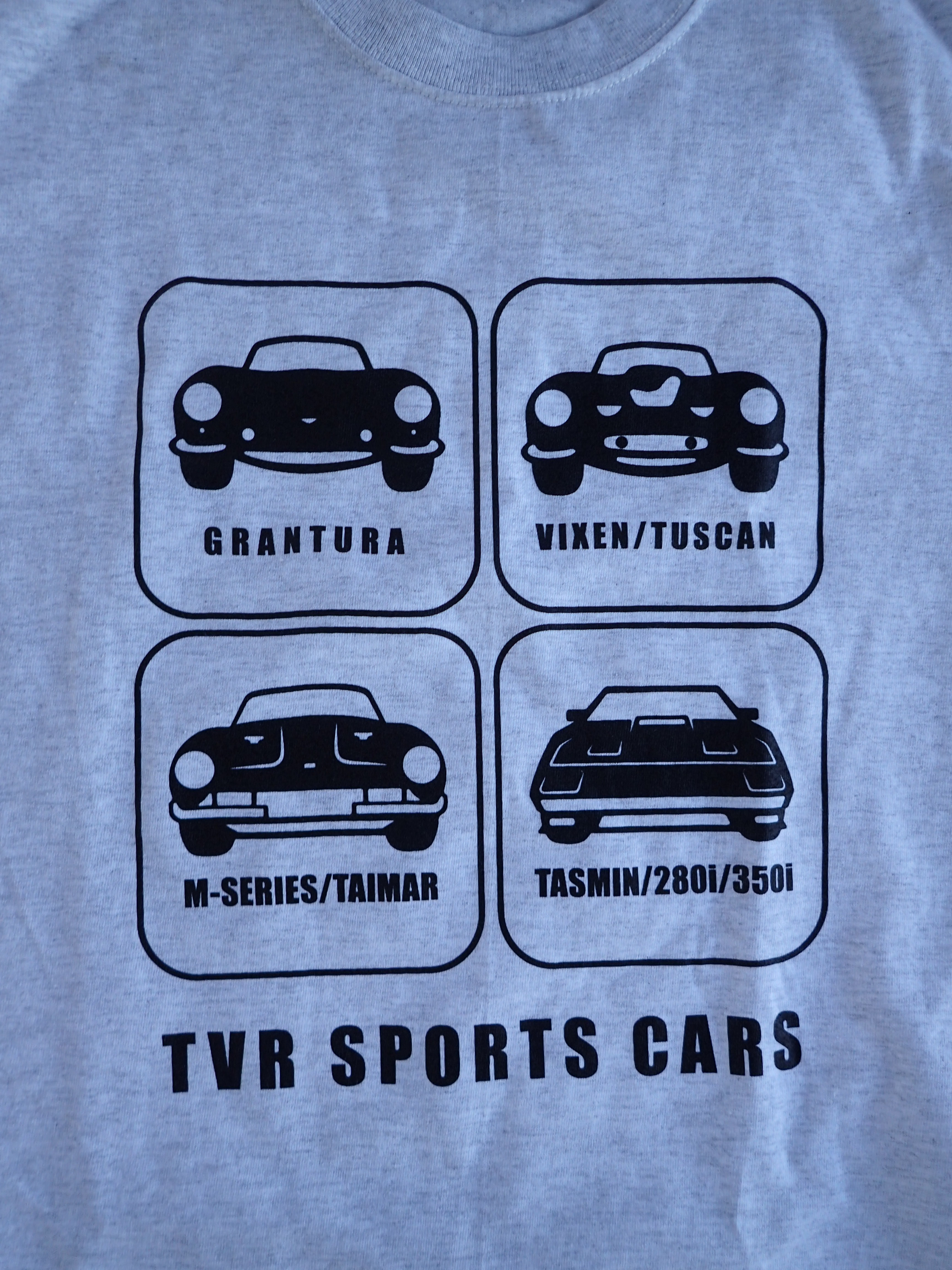 TVR Sports Cars Tee - Gray - XtraLG